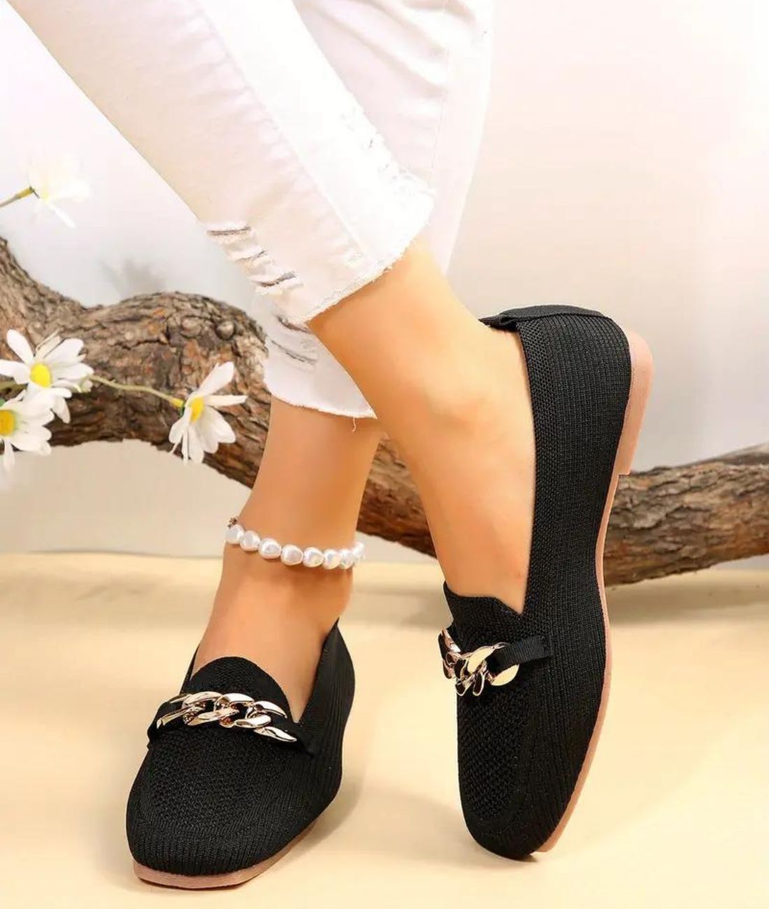 Women’s Patent Leather Mary Jane Loafers Deep Black