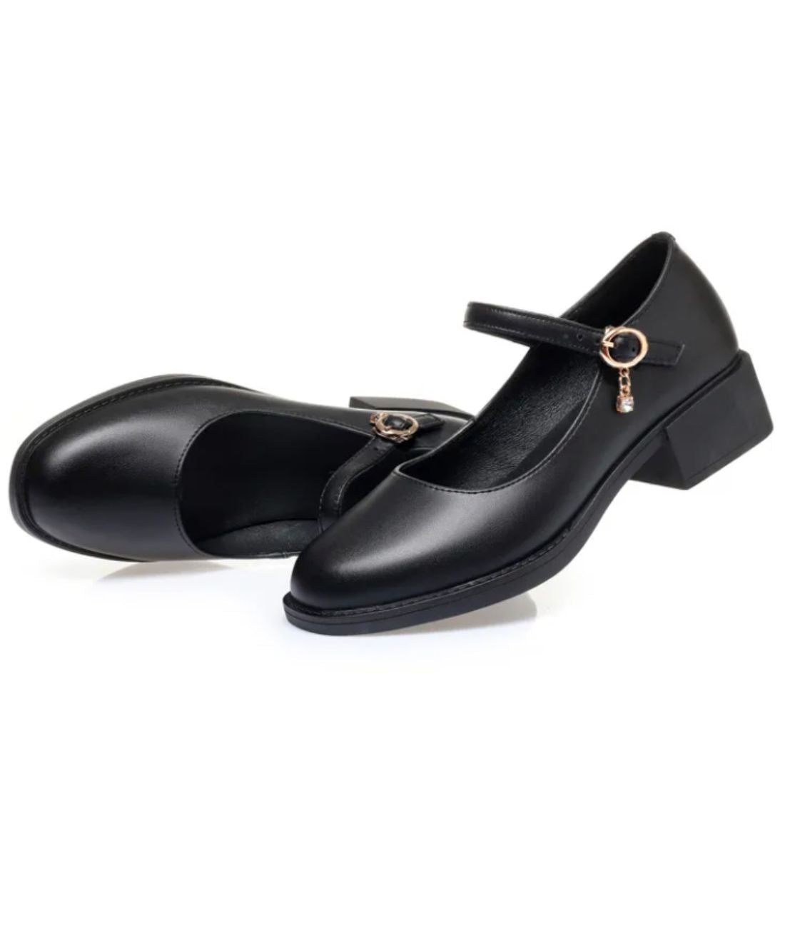 Women’s Low Heel Suede Loafers Deep Black