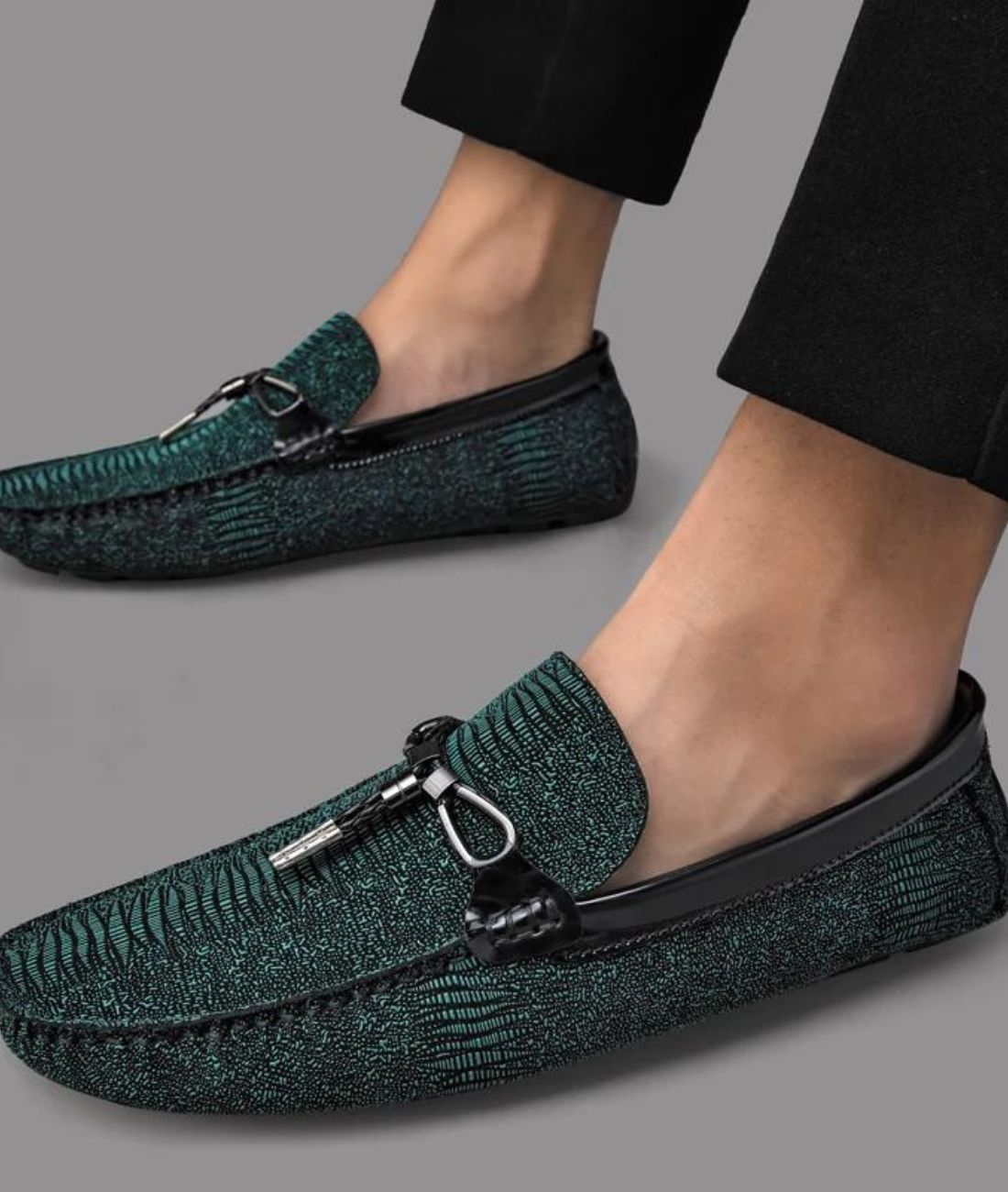 Men’s Tassel Suede Loafers Navy