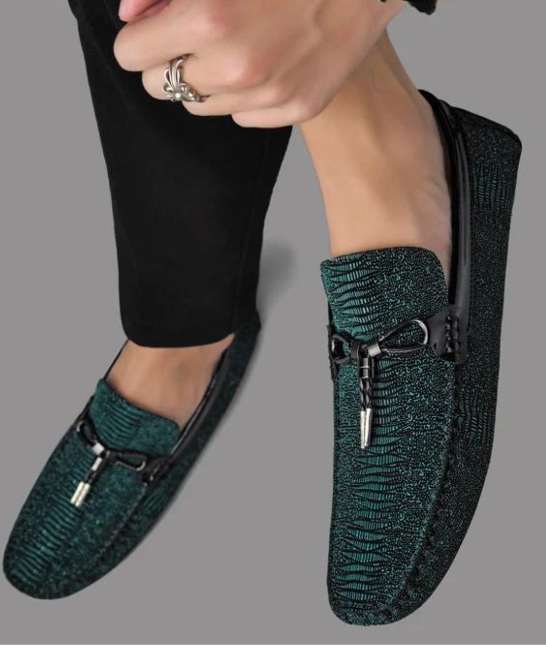 Men’s Tassel Suede Loafers Navy