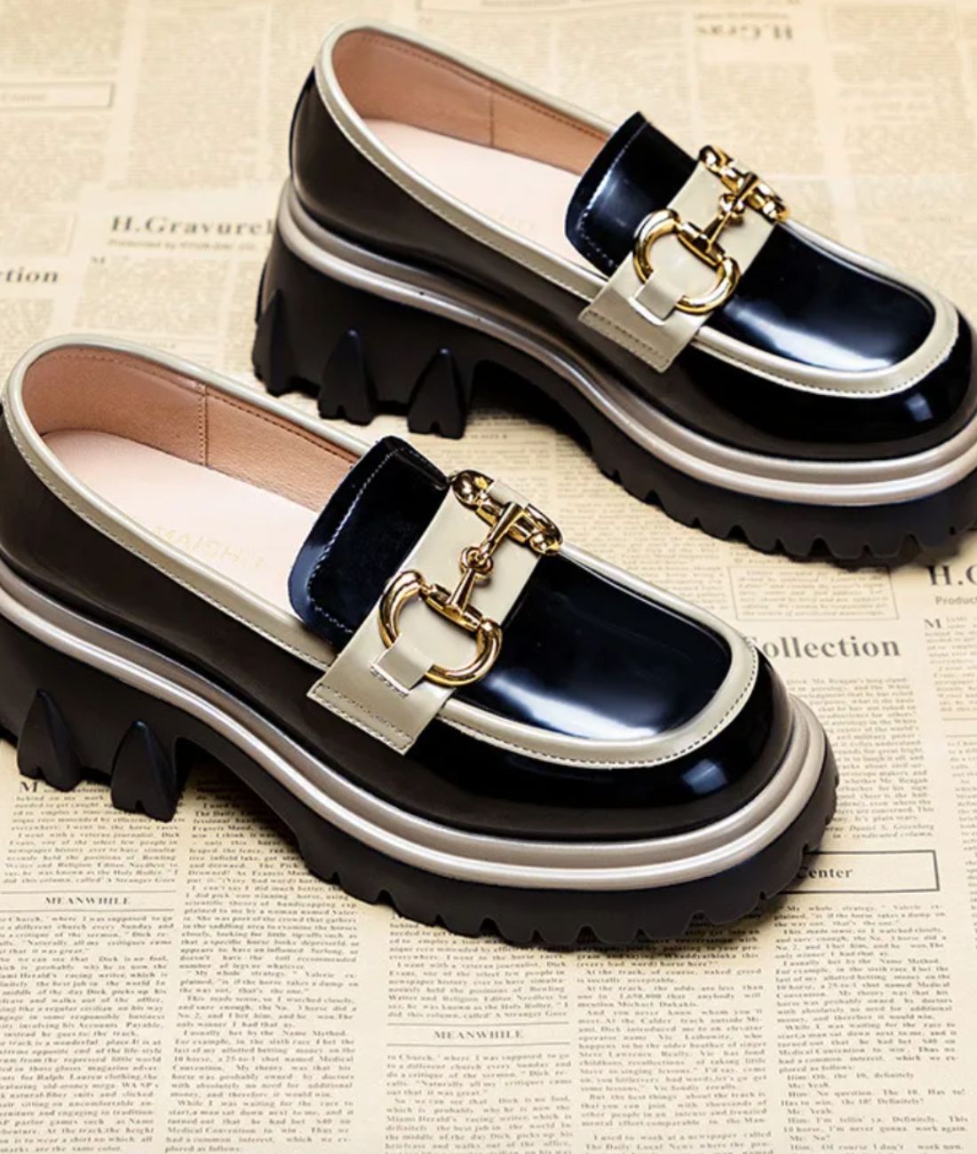 Women’s Horsebit Patent Leather Loafers Deep Black