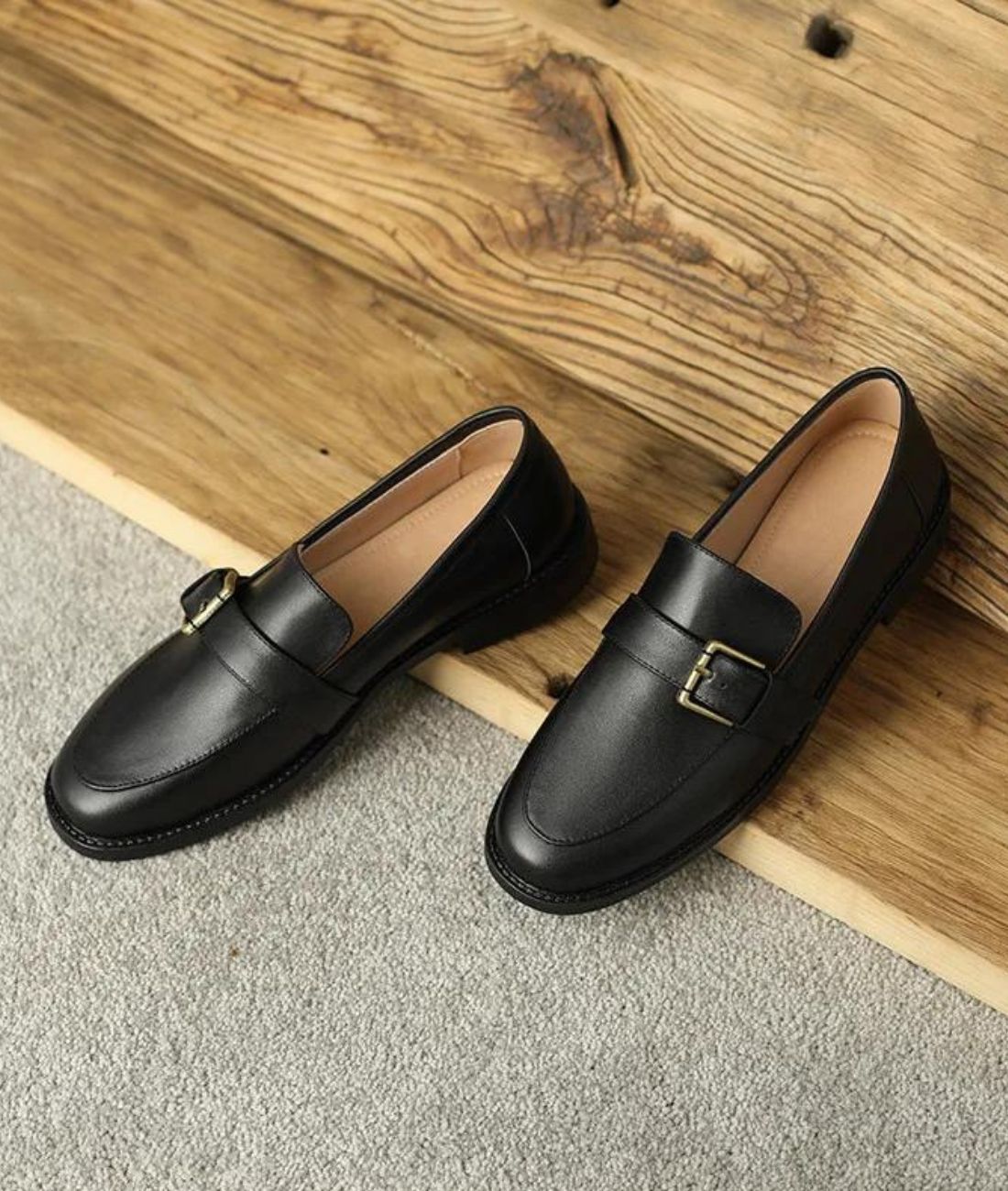 Men’s Horsebit Patent Leather Loafers Deep Black