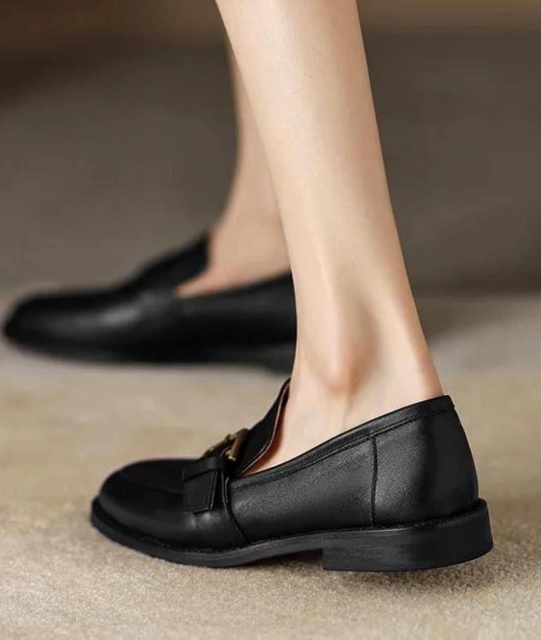 Men’s Horsebit Patent Leather Loafers Deep Black
