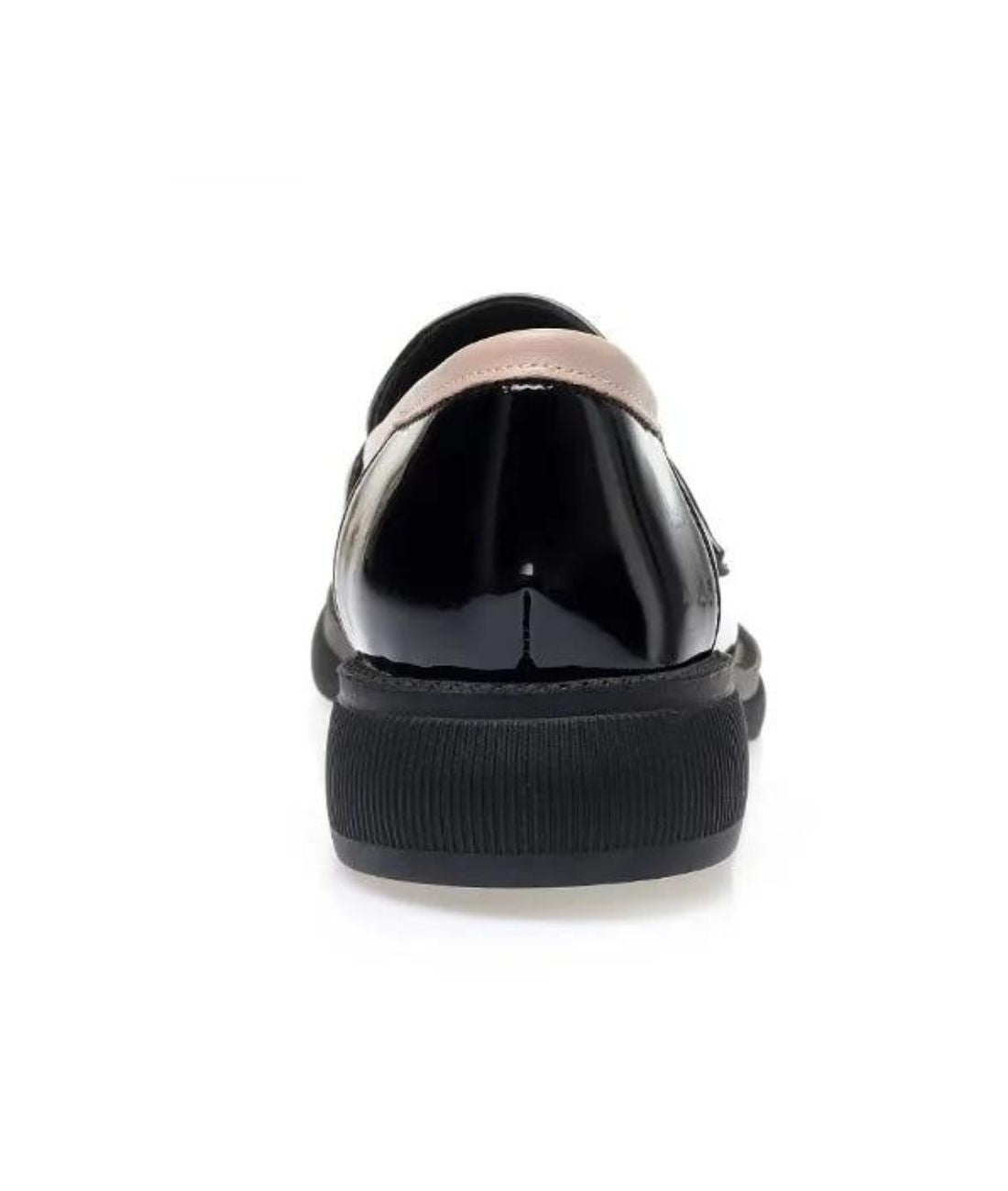Women’s Low Heel Patent Leather Loafers Deep Black