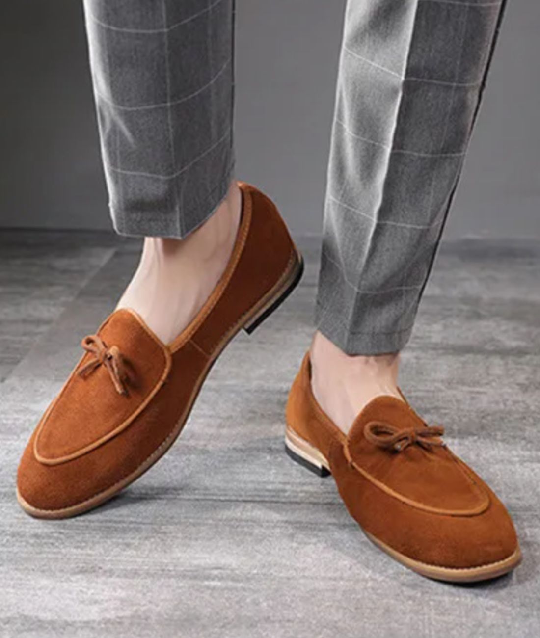 Women’s Slip On Suede Loafers Coffee Brown