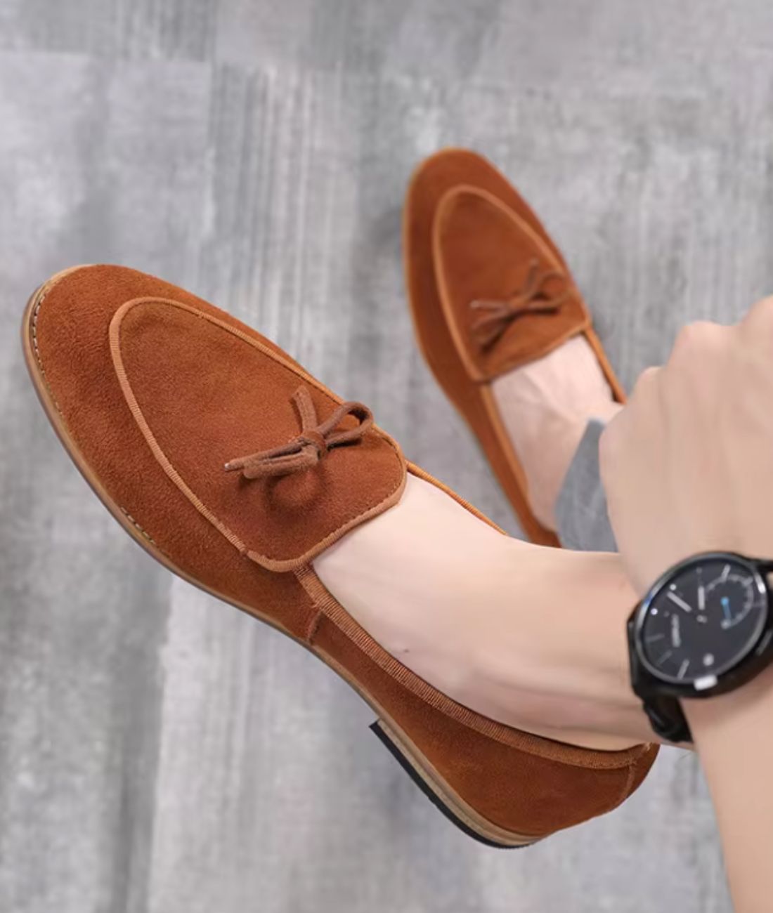 Women’s Slip On Suede Loafers Coffee Brown