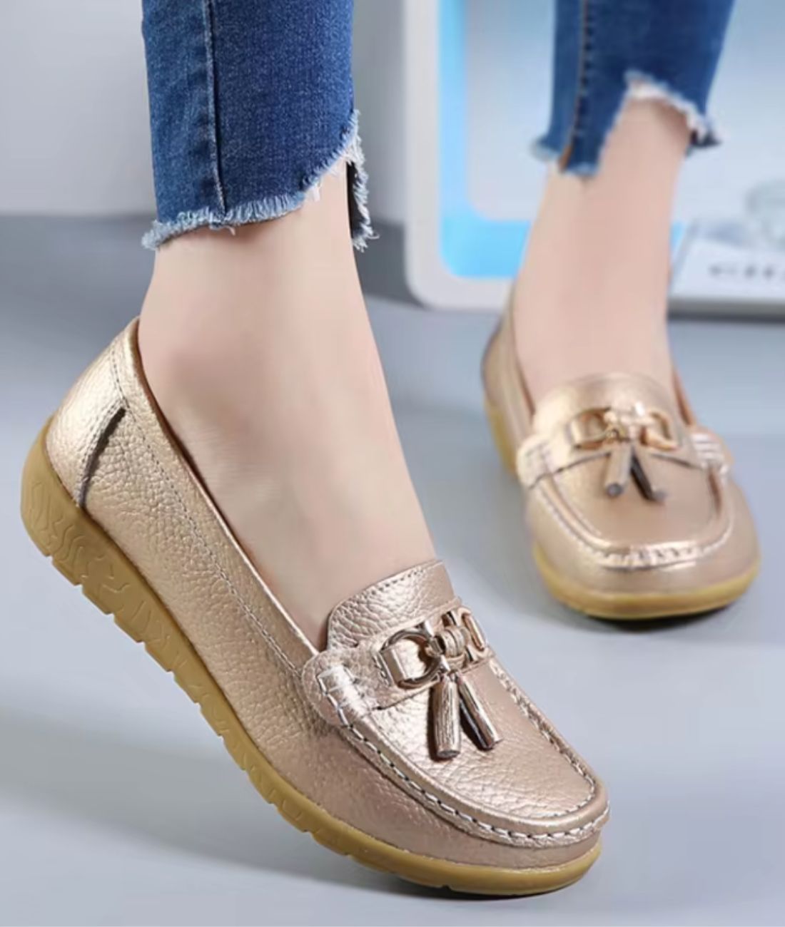 Women’s Tassel Patent Leather Loafers Fuchsia