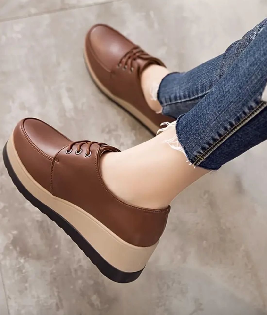 Women’s Lace Up Leather Loafers Cognac Brown Pointed Toe