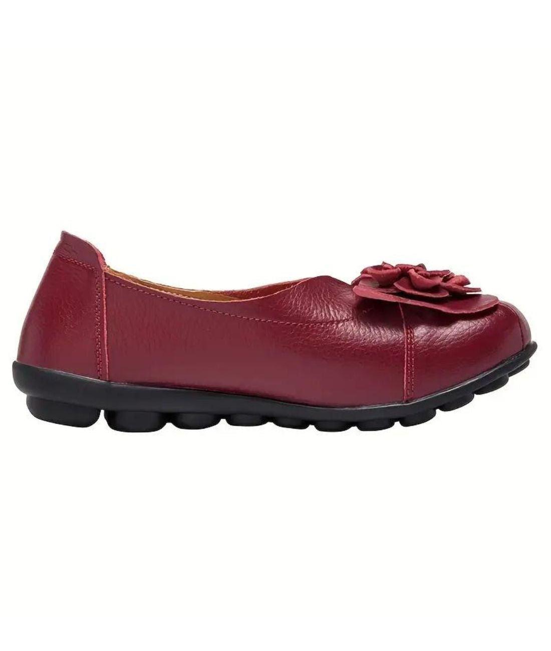 Women’s Platform Leather Loafers Vermilion Red
