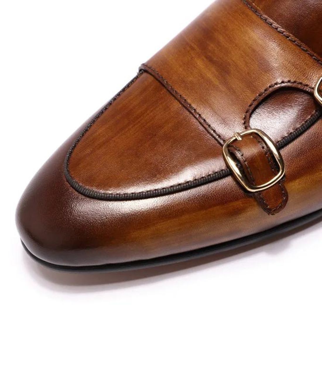 Men’s Slip On Patent Leather Loafers in Coffee Brown