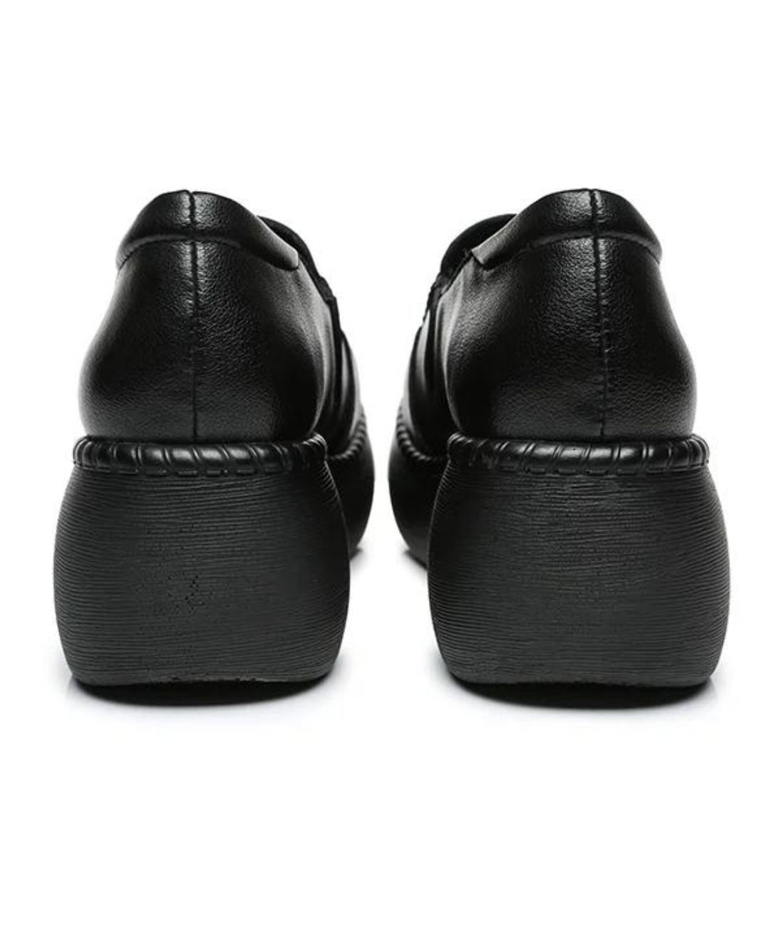 Women’s Slip On Patent Leather Loafers Deep Black