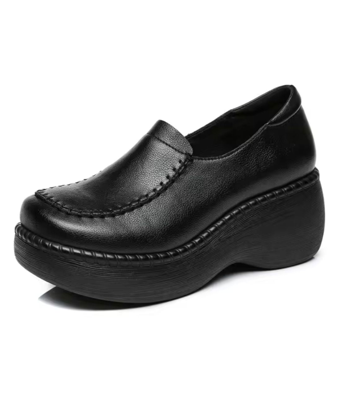 Women’s Slip On Patent Leather Loafers Deep Black