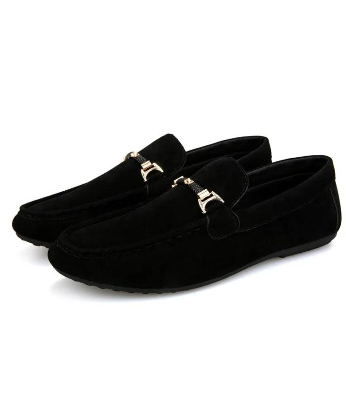Women’s Slip On Suede Loafers Deep Black