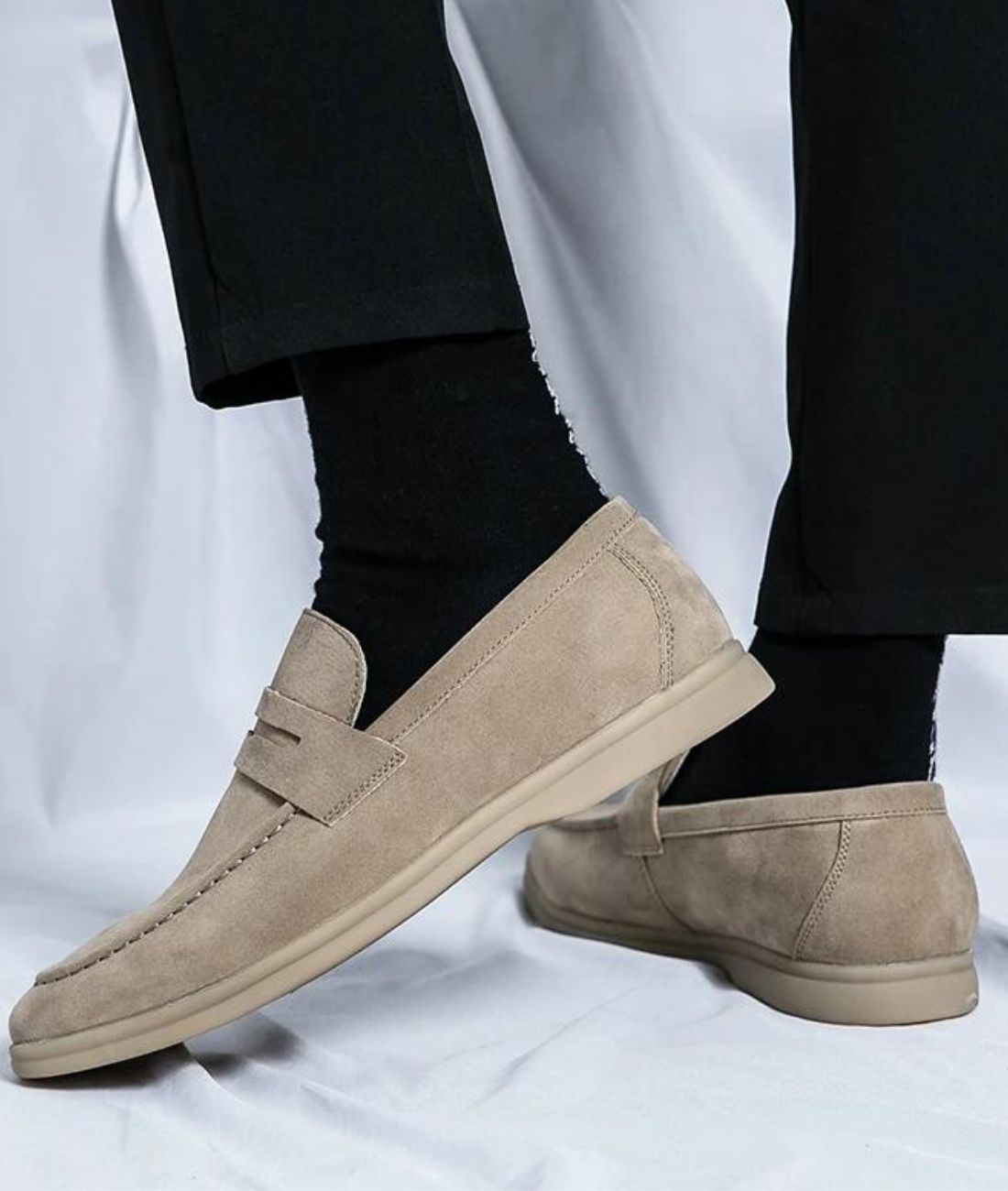 Women’s Penny Suede Loafers Sand Beige