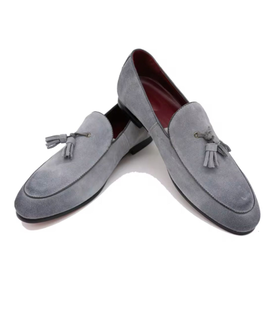 Men’s Tassel Suede Loafers Grey