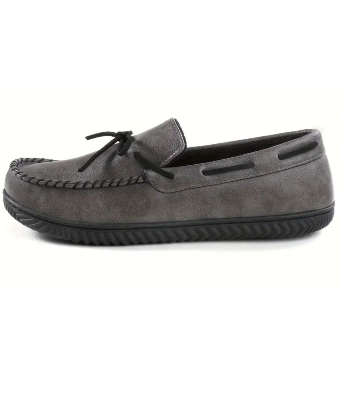 Men’s Lace Up Leather Loafers Grey