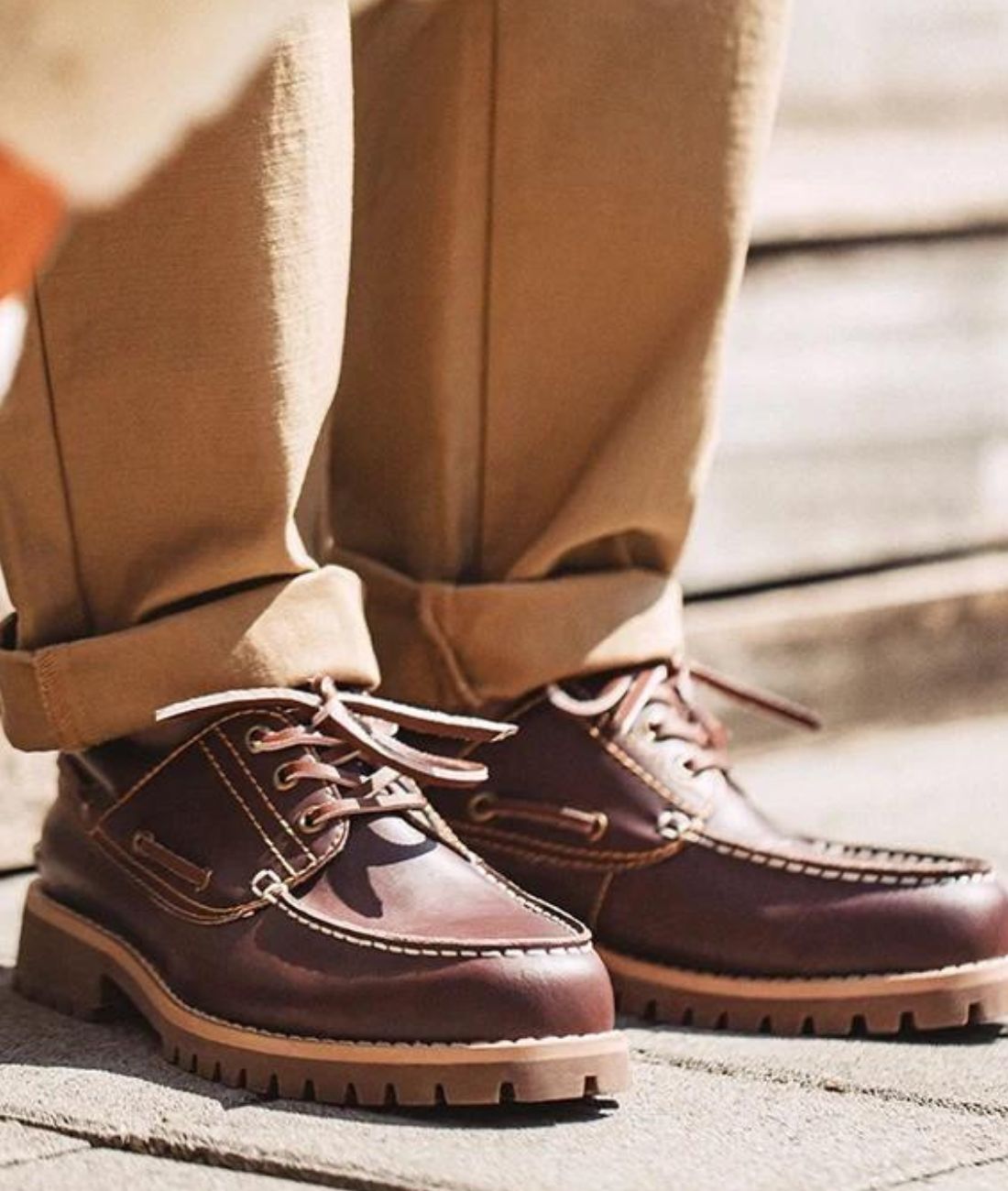 Men’s Platform Leather Loafers Coffee Brown
