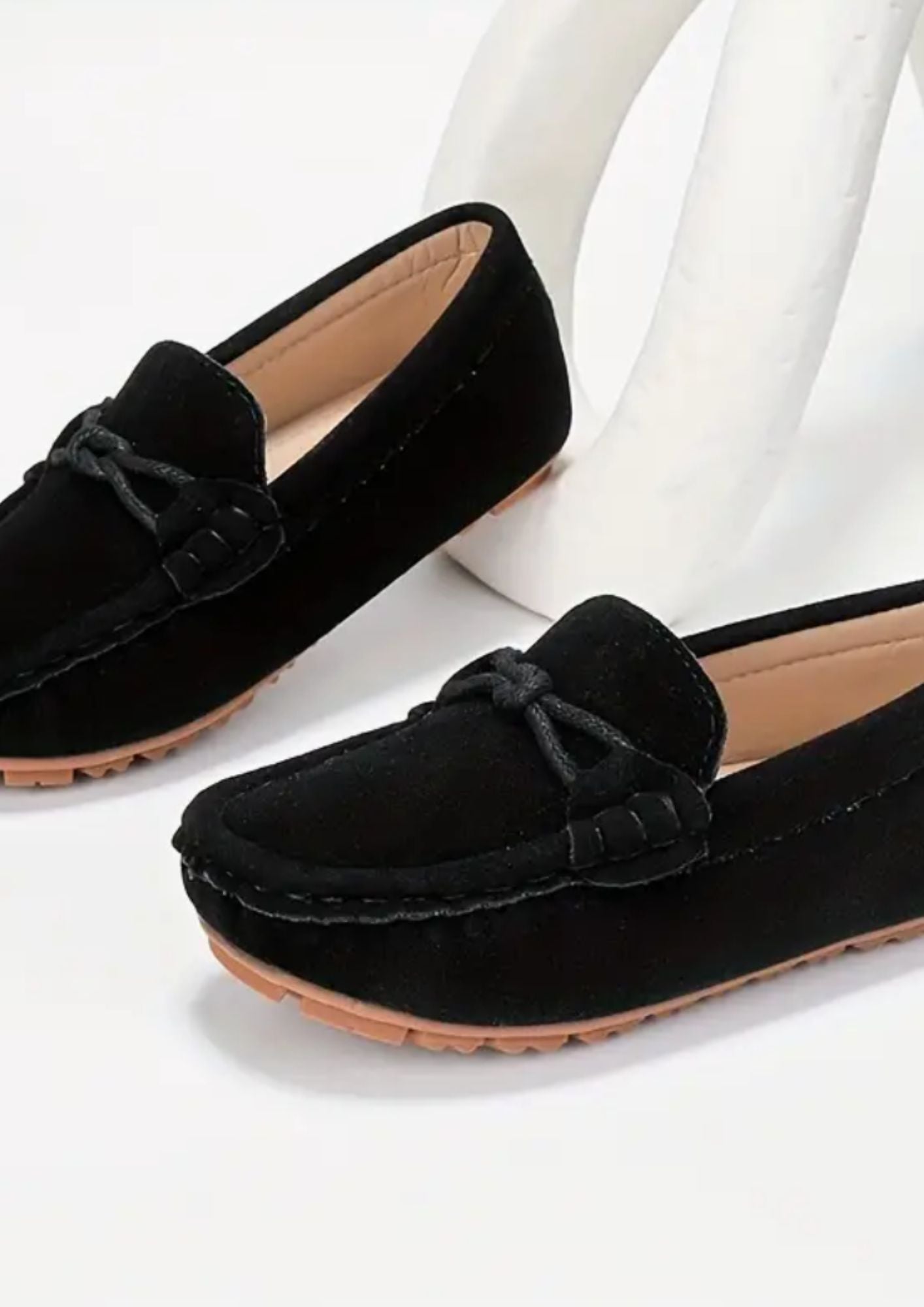 Women’s Slip On Suede Loafers Deep Black