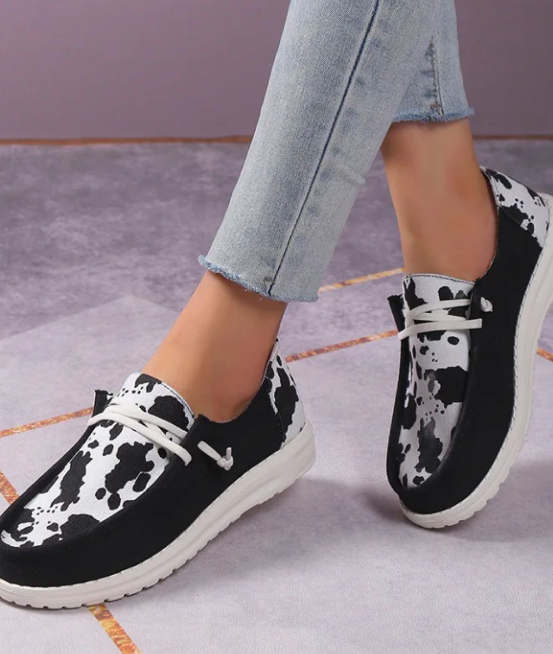 Women’s Slip On Synthetic Leather Loafers Deep Black