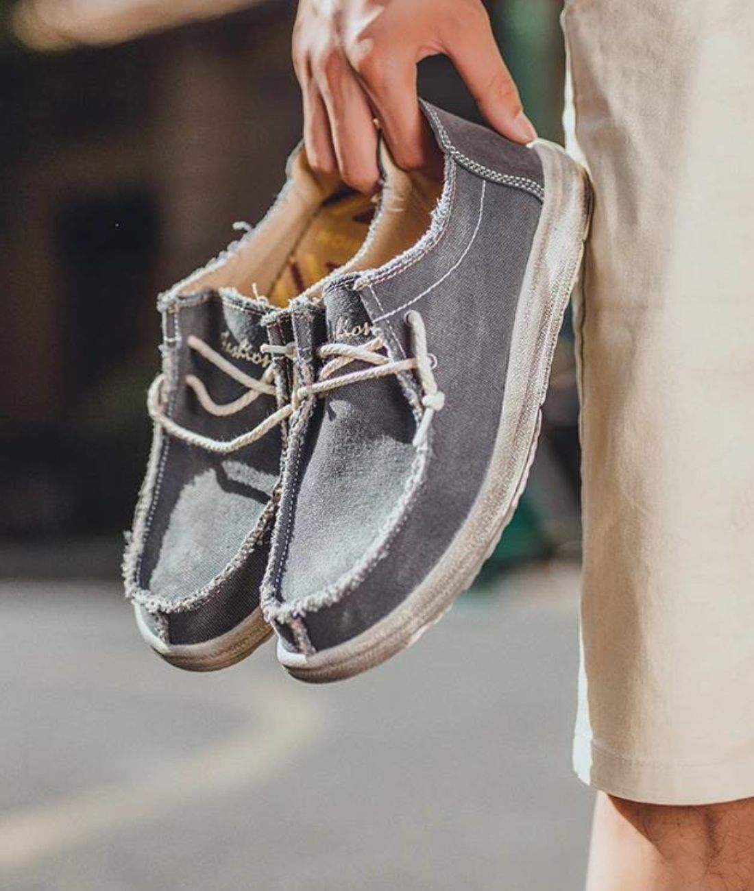 Men’s Slip On Suede Loafers Sand Beige