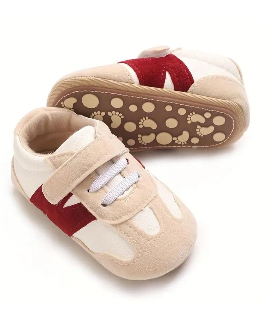 Baby Slip On Patent Leather Loafers Sand Beige