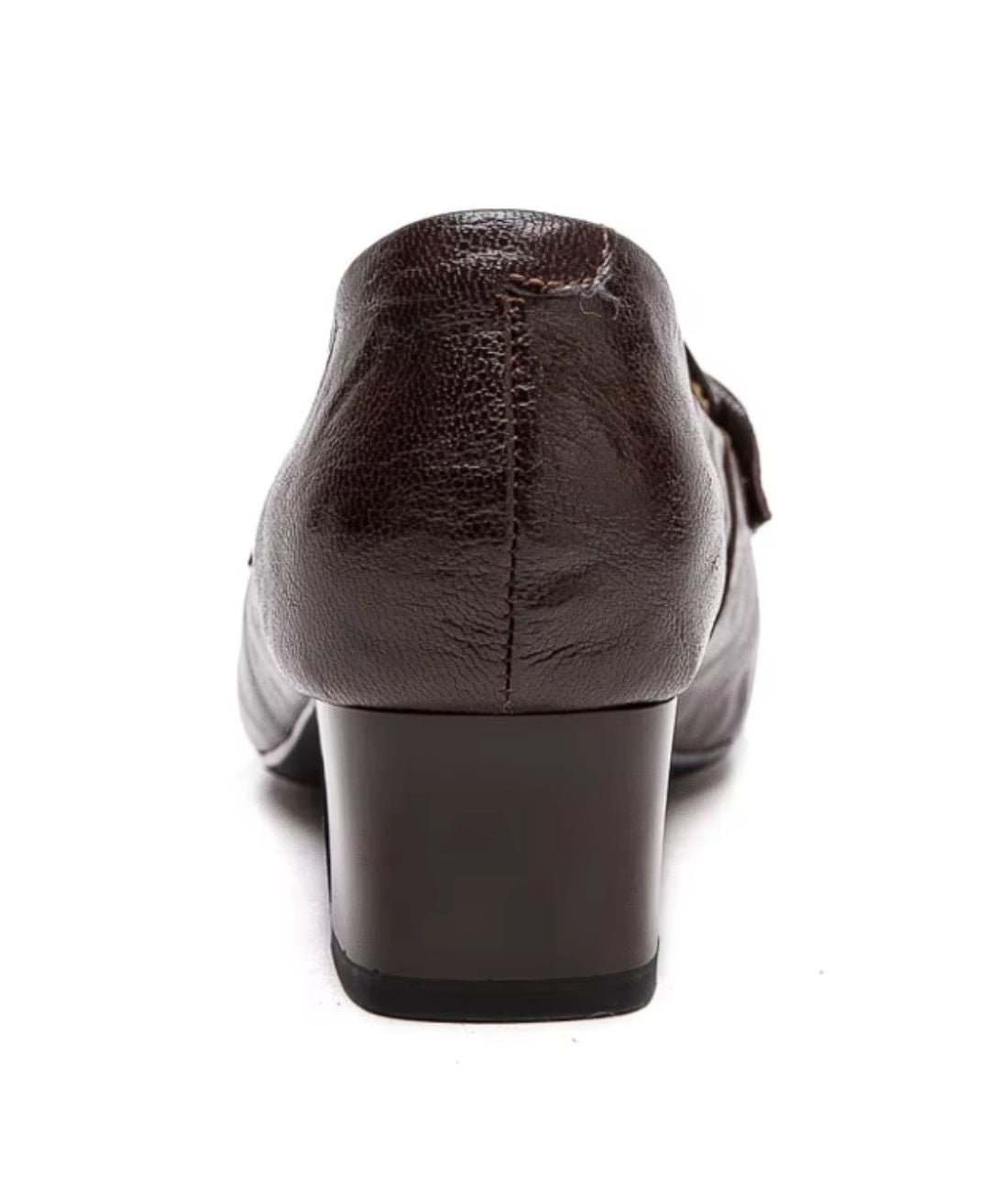 Women’s Low Heel Leather Loafers Coffee Brown