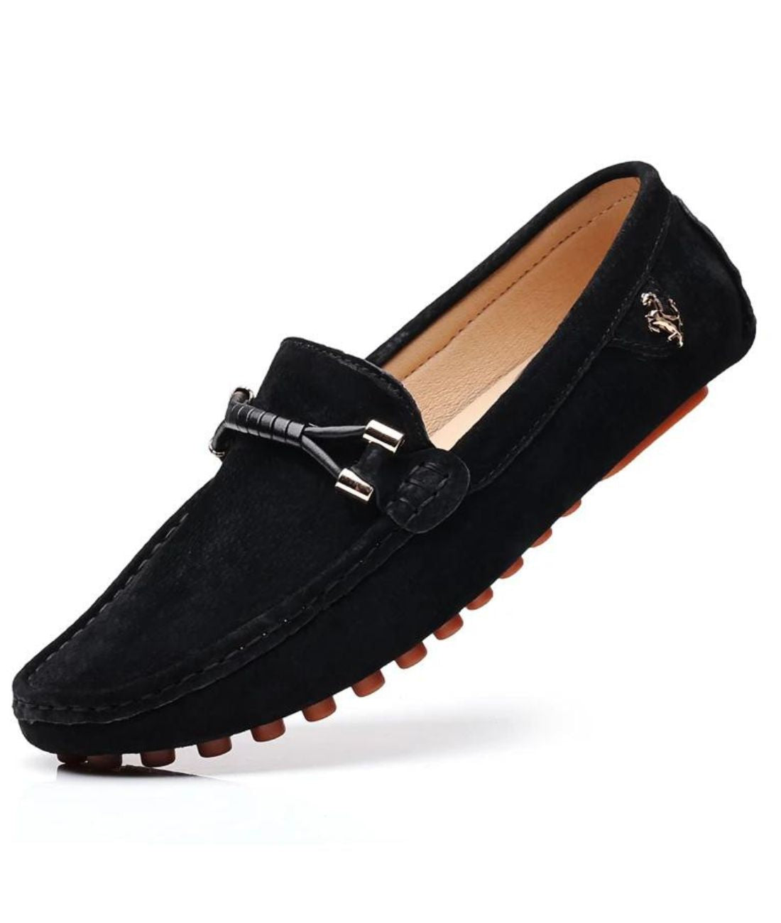 Men’s Slip On Patent Leather Loafers Deep Black