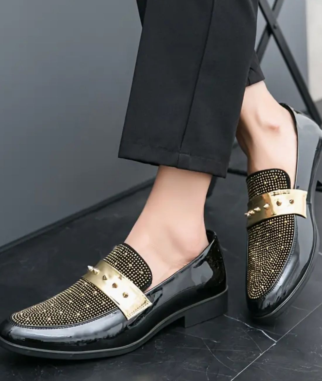 Women’s Slip On Patent Leather Loafers Deep Black