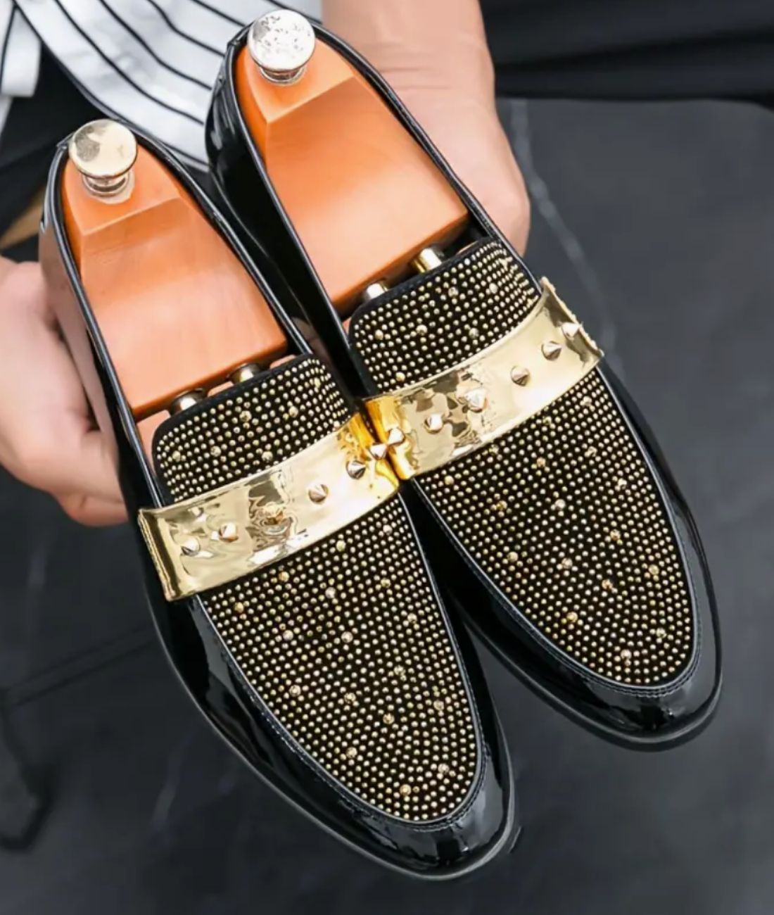 Women’s Slip On Patent Leather Loafers Deep Black