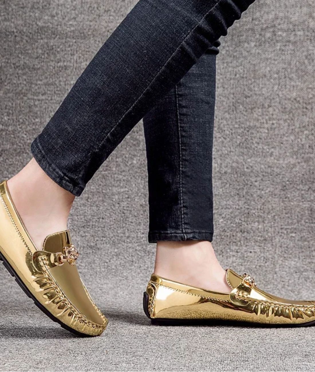 Women’s Slip On Patent Leather Loafers Cognac Brown
