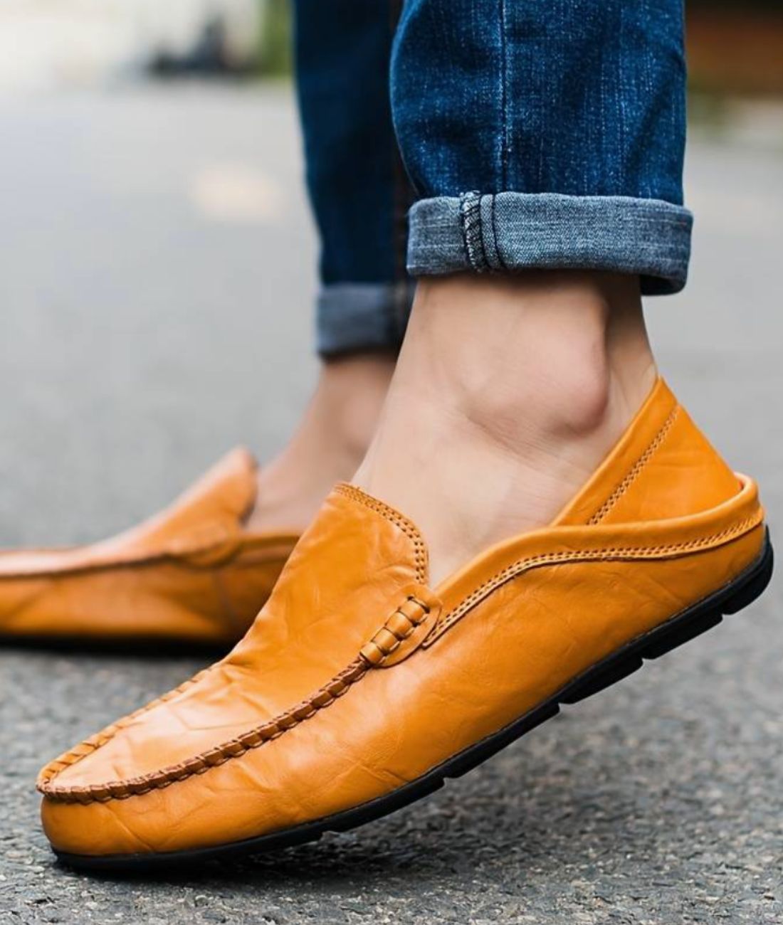 Men’s Penny Leather Loafers Camel