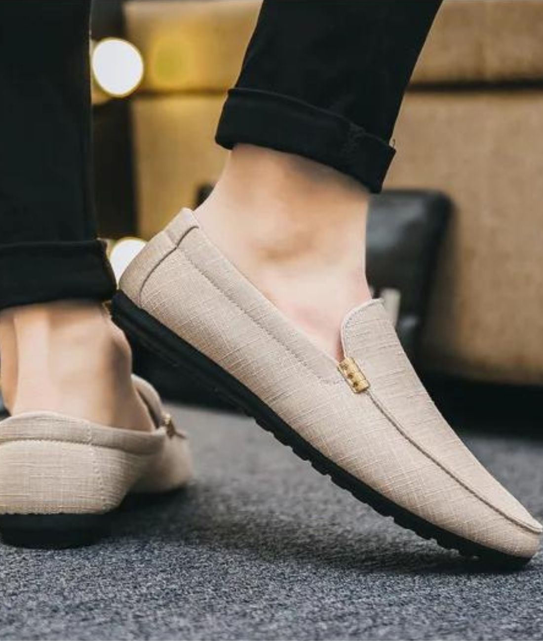 Women’s Horsebit Suede Loafers Sand Beige