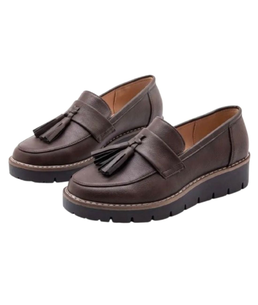 Men’s Tassel Suede Loafers Cognac Brown