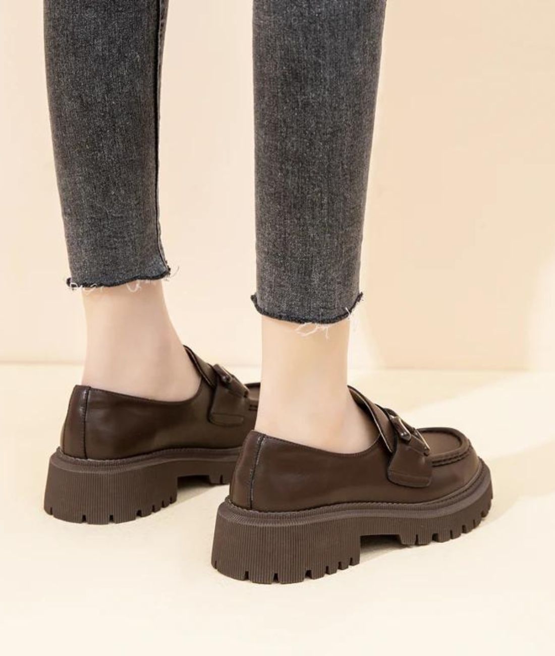 Women’s Slip On Patent Leather Loafers Cognac Brown