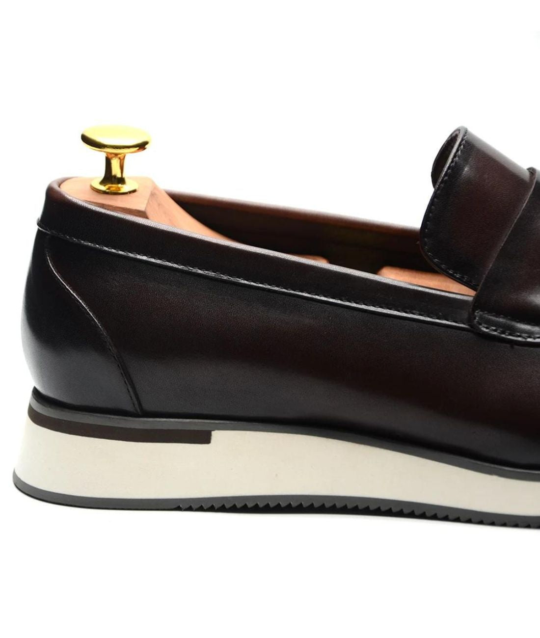 Women’s Tassel Leather Loafers Coffee Brown