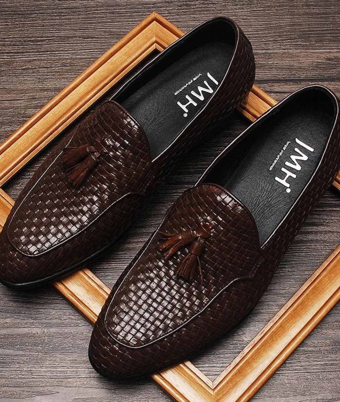 Men’s Tassel Suede Loafers Coffee Brown