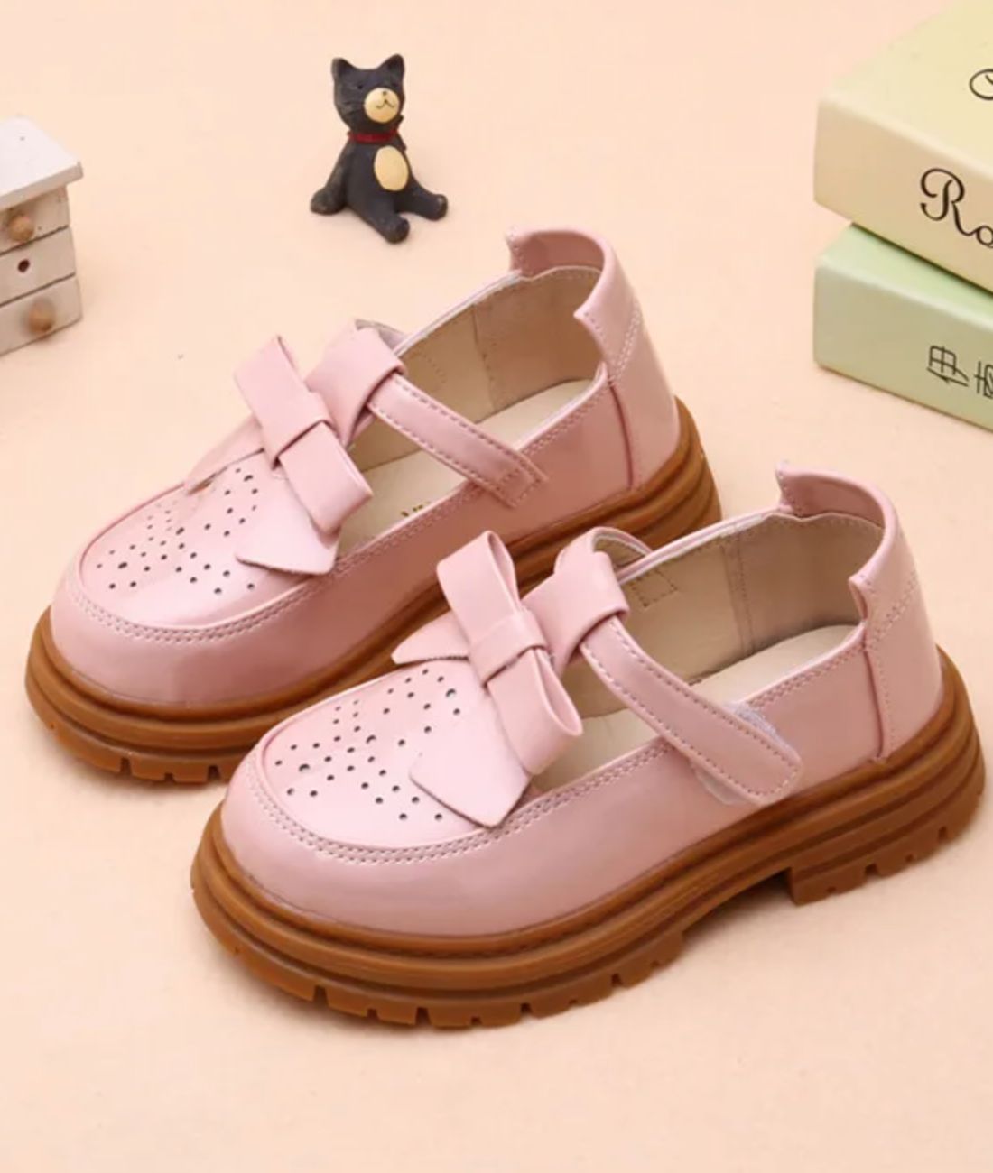 Girls Chunky Suede Loafers Fuchsia