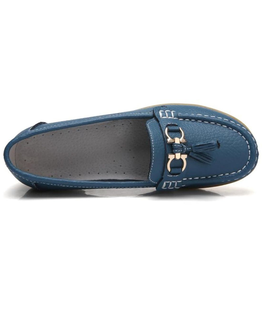Men’s Tassel Patent Leather Loafers Blue