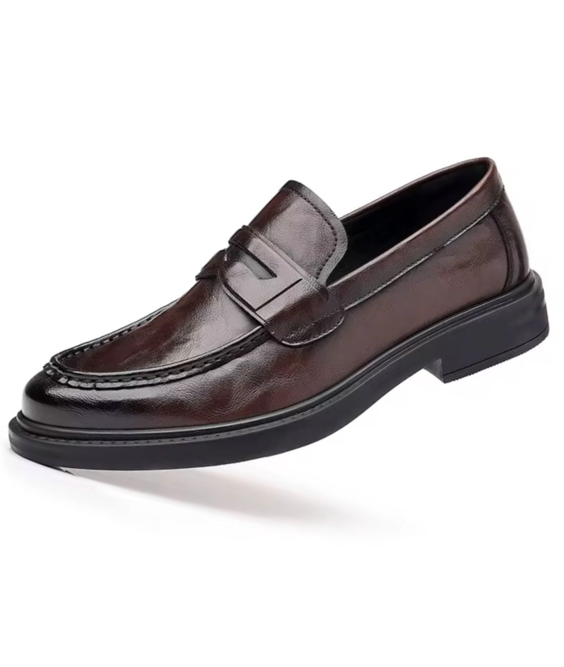 Men’s Penny Patent Leather Loafers Cognac Brown