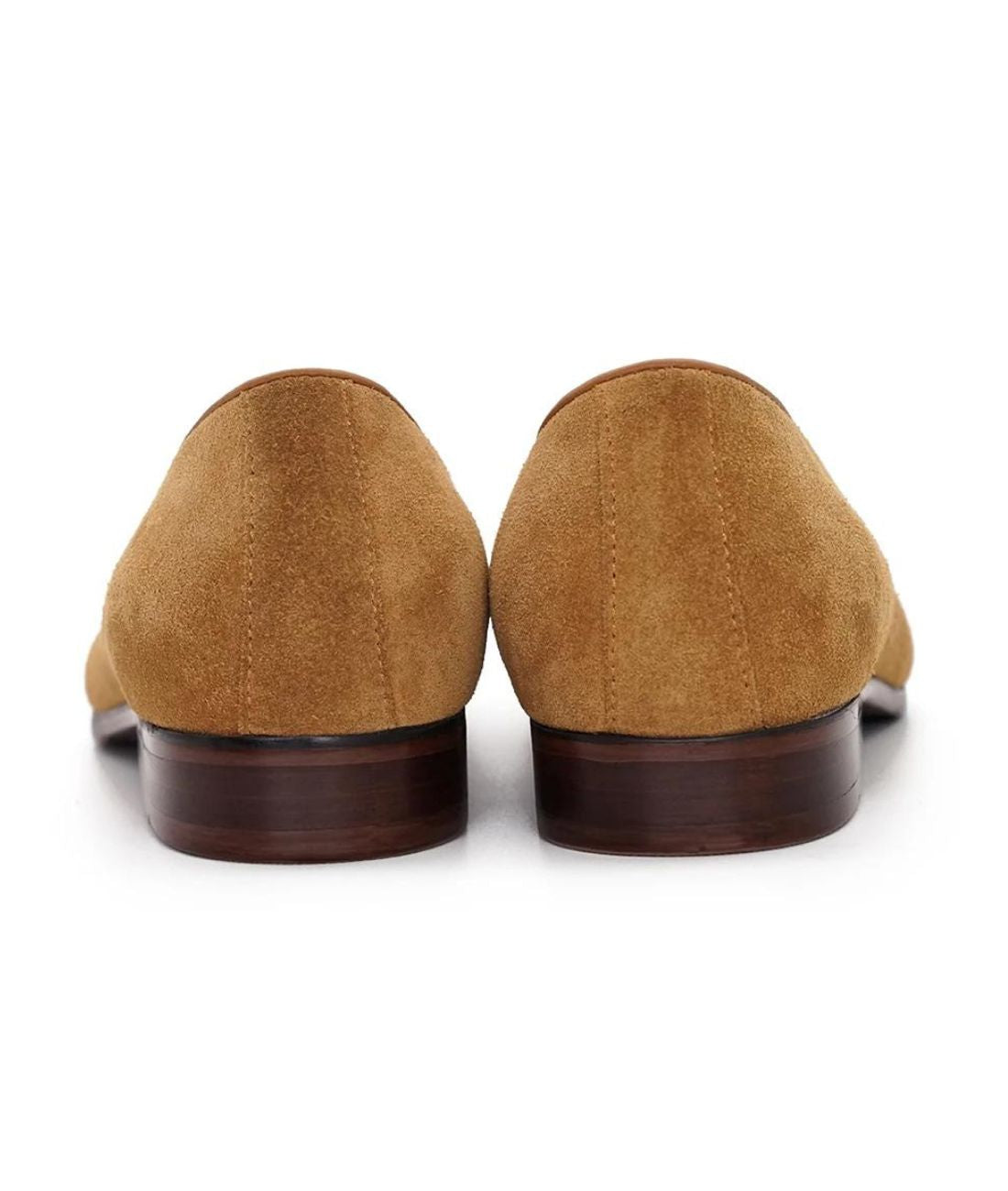 Mens Tassel Suede Loafers Camel