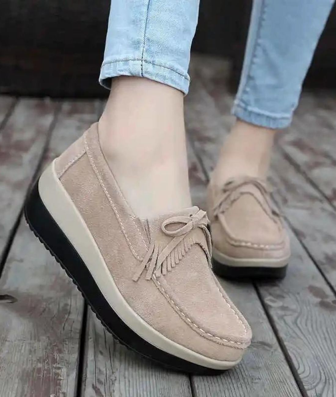 Women’s Platform Suede Loafers Fuchsia