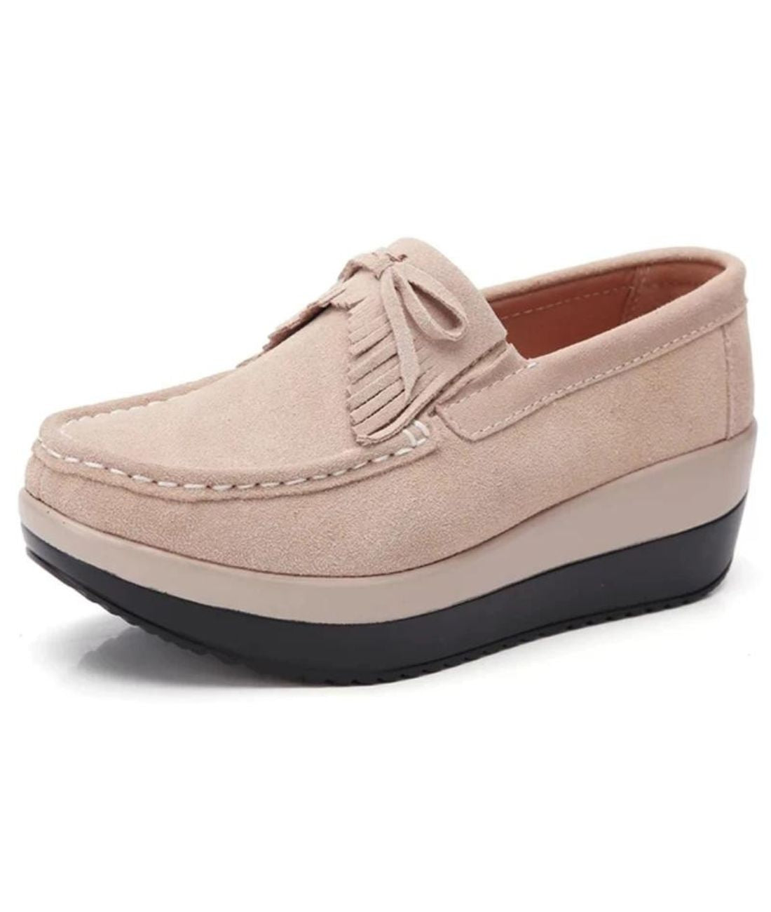 Women’s Platform Suede Loafers Fuchsia