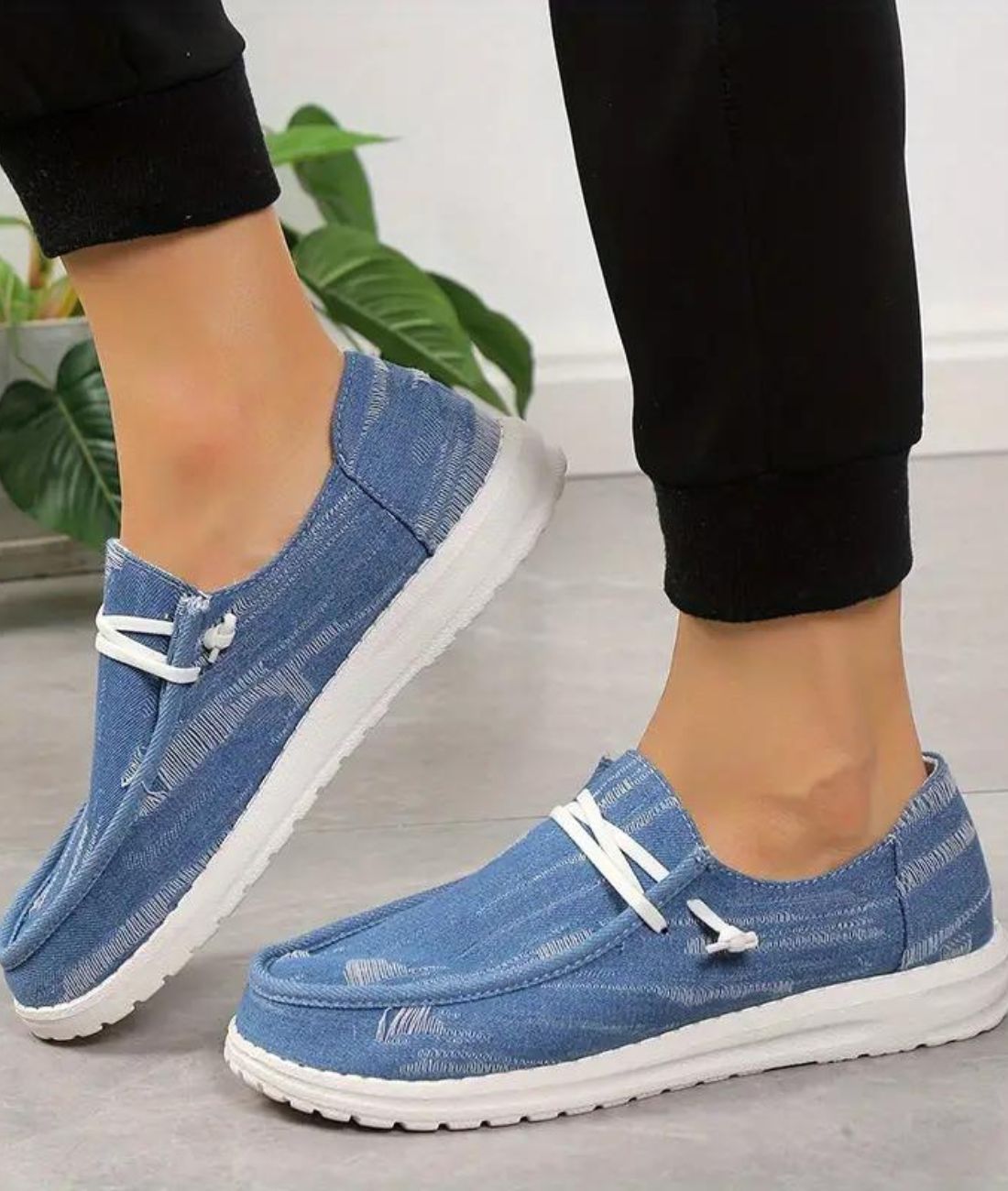Women’s Slip On Patent Leather Loafers Blue