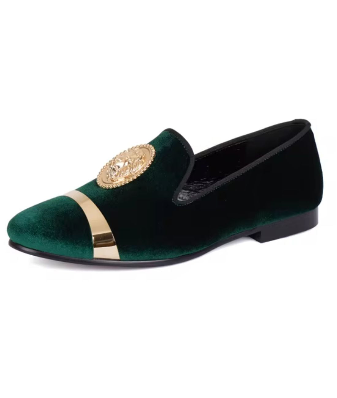 Men’s Slip On Patent Leather Loafers Navy