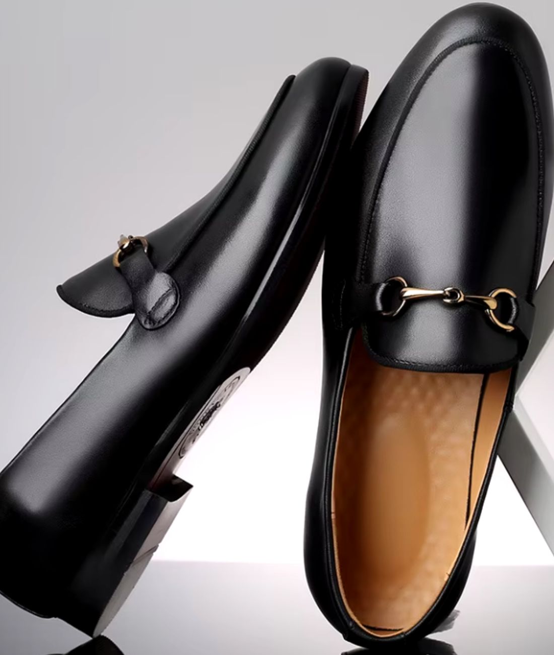 Men’s Horsebit Leather Loafers Deep Black