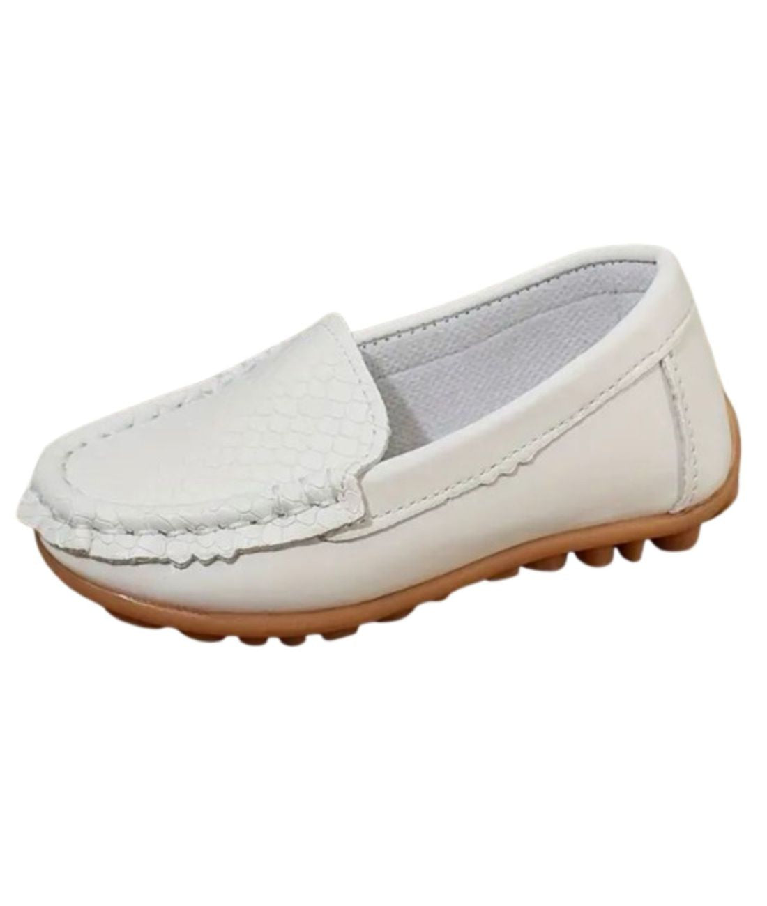 Men’s Driving Leather Loafers Off White