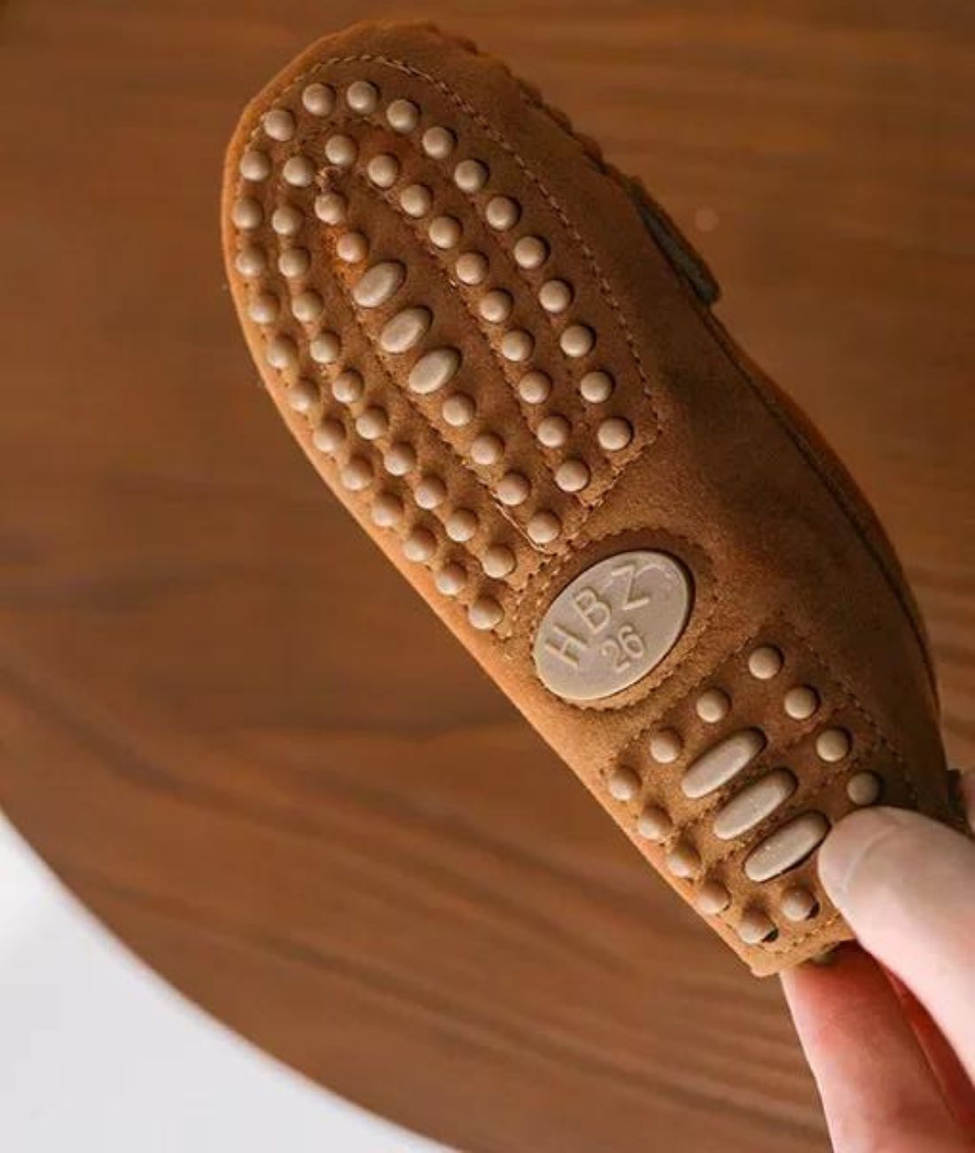 Kids’ Driving Suede Loafers Coffee Brown