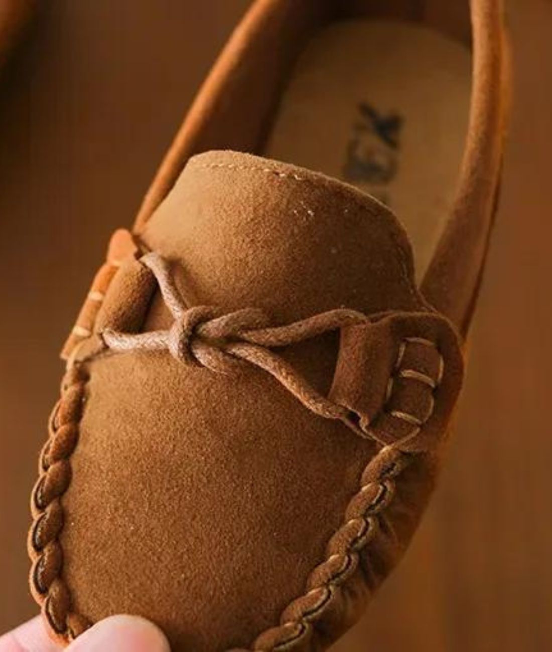 Kids’ Driving Suede Loafers Coffee Brown