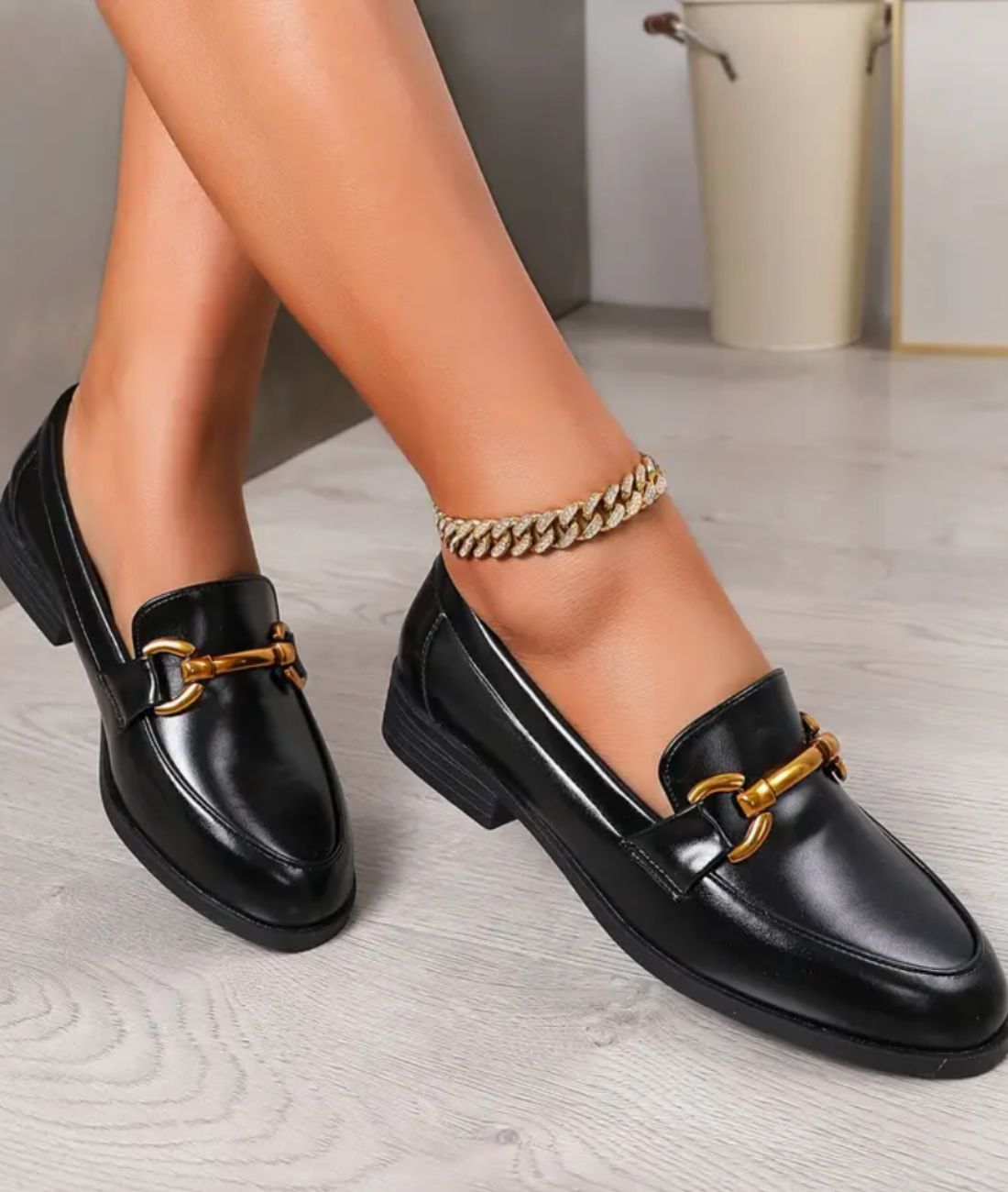 Women’s Horsebit Patent Leather Loafers Deep Black