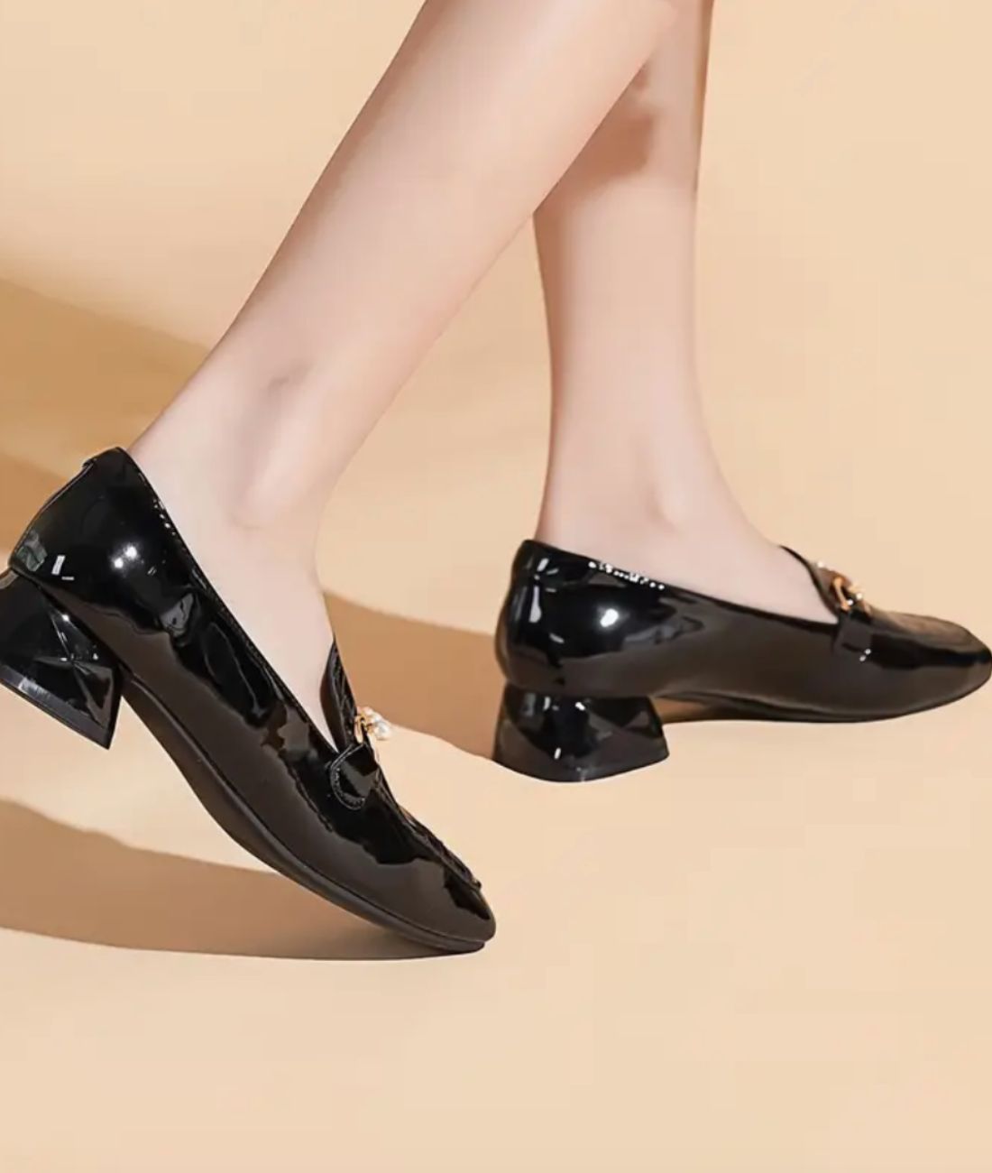 Women’s Horsebit Patent Leather Loafers Deep Black